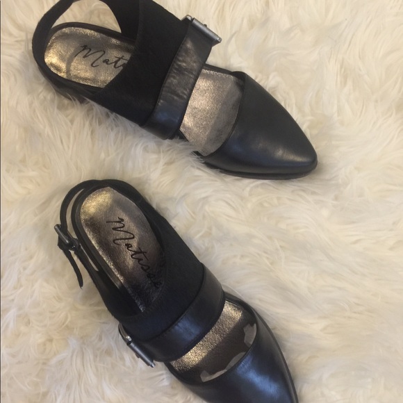 Matisse black calf hair slides/mules - Picture 3 of 5